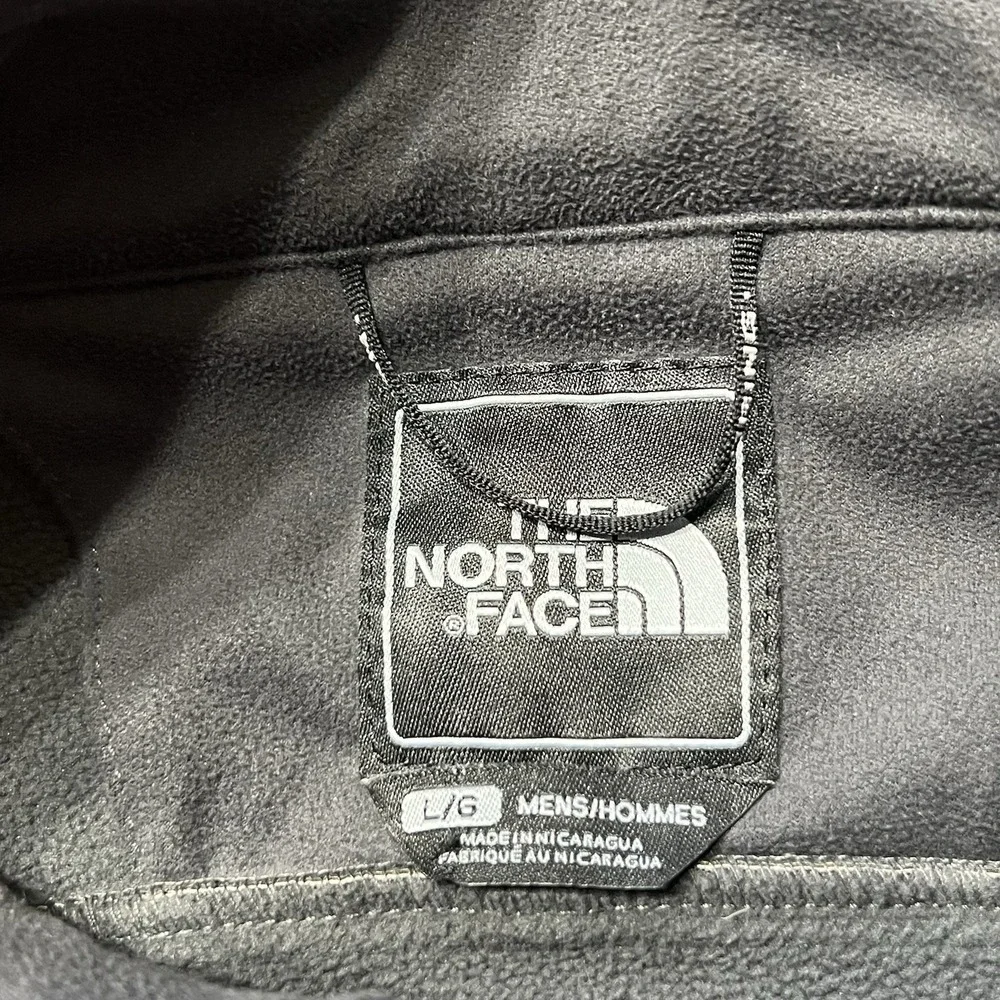 The North Face Mens Full Zip Soft Shell Jacket Size Large Two Tone Gray Beige